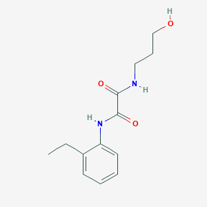 molecular formula C13H18N2O3 B5185424 N'-(2-ETHYLPHENYL)-N-(3-HYDROXYPROPYL)ETHANEDIAMIDE 