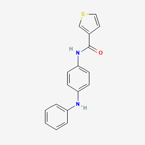 molecular formula C17H14N2OS B5185498 N-(4-anilinophenyl)thiophene-3-carboxamide 