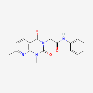 molecular formula C18H18N4O3 B5185514 N-PHENYL-2-{1,5,7-TRIMETHYL-2,4-DIOXO-1H,2H,3H,4H-PYRIDO[2,3-D]PYRIMIDIN-3-YL}ACETAMIDE 