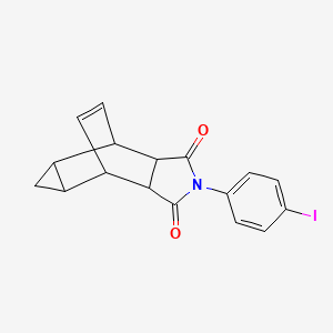 molecular formula C17H14INO2 B5185574 2-(4-iodophenyl)hexahydro-4,6-ethenocyclopropa[f]isoindole-1,3(2H,3aH)-dione 