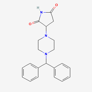 molecular formula C21H23N3O2 B5185668 3-(4-benzhydrylpiperazin-1-yl)pyrrolidine-2,5-dione 