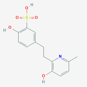molecular formula C14H15NO5S B5185728 2-Hydroxy-5-[2-(3-hydroxy-6-methylpyridin-2-yl)ethyl]benzenesulfonic acid 