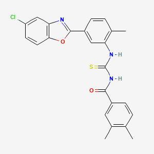 molecular formula C24H20ClN3O2S B5185751 N-[[5-(5-chloro-1,3-benzoxazol-2-yl)-2-methylphenyl]carbamothioyl]-3,4-dimethylbenzamide CAS No. 6399-10-6