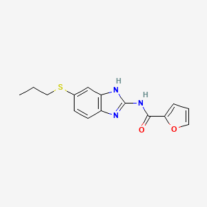 molecular formula C15H15N3O2S B5185802 N-[5-(propylthio)-1H-benzimidazol-2-yl]-2-furamide 