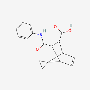 molecular formula C17H17NO3 B5185863 3-(phenylcarbamoyl)spiro[bicyclo[2.2.1]hept-5-ene-7,1'-cyclopropane]-2-carboxylic acid CAS No. 5186-02-7