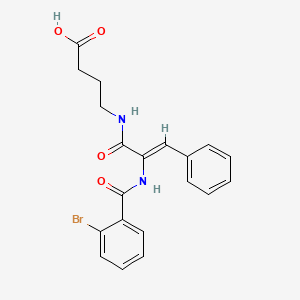 molecular formula C20H19BrN2O4 B5185956 4-[[(Z)-2-[(2-bromobenzoyl)amino]-3-phenylprop-2-enoyl]amino]butanoic acid 