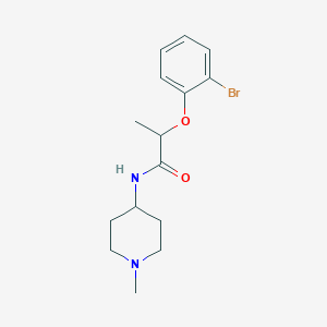 molecular formula C15H21BrN2O2 B5185972 2-(2-bromophenoxy)-N-(1-methylpiperidin-4-yl)propanamide 