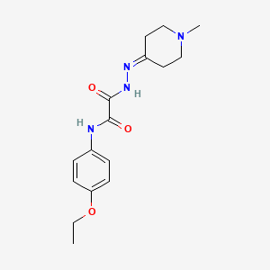 molecular formula C16H22N4O3 B5186013 N-(4-ethoxyphenyl)-N'-[(1-methylpiperidin-4-ylidene)amino]oxamide 
