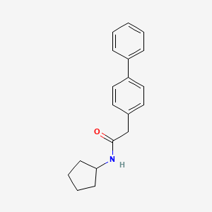 molecular formula C19H21NO B5186025 2-([1,1'-Biphenyl]-4-yl)-n-cyclopentylacetamide 