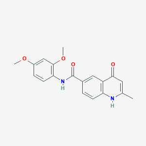 molecular formula C19H18N2O4 B5186231 N-(2,4-dimethoxyphenyl)-4-hydroxy-2-methylquinoline-6-carboxamide 