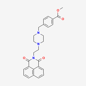 molecular formula C27H27N3O4 B5186303 methyl 4-({4-[2-(1,3-dioxo-1H-benzo[de]isoquinolin-2(3H)-yl)ethyl]piperazin-1-yl}methyl)benzoate 