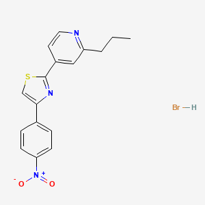 molecular formula C17H16BrN3O2S B5186324 4-(4-(4-Nitrophenyl)-1,3-thiazol-2-yl]-2-propylpyridine hydrobromide CAS No. 298197-07-6