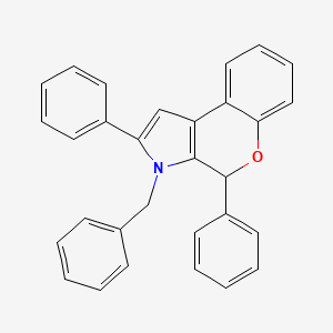 molecular formula C30H23NO B5186416 3-BENZYL-2,4-DIPHENYL-3H,4H-CHROMENO[3,4-B]PYRROLE 