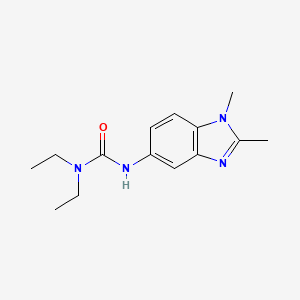 molecular formula C14H20N4O B5186423 3-(1,2-Dimethylbenzimidazol-5-yl)-1,1-diethylurea 