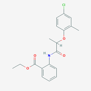 molecular formula C19H20ClNO4 B5186499 ETHYL 2-[2-(4-CHLORO-2-METHYLPHENOXY)PROPANAMIDO]BENZOATE 