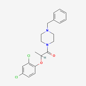 molecular formula C20H22Cl2N2O2 B5186531 1-(4-Benzylpiperazin-1-yl)-2-(2,4-dichlorophenoxy)propan-1-one 