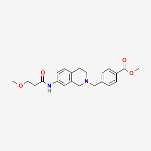 molecular formula C22H26N2O4 B5186535 methyl 4-[[7-(3-methoxypropanoylamino)-3,4-dihydro-1H-isoquinolin-2-yl]methyl]benzoate 