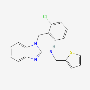 molecular formula C19H16ClN3S B5186542 1-(2-chlorobenzyl)-N-(thiophen-2-ylmethyl)-1H-benzimidazol-2-amine 