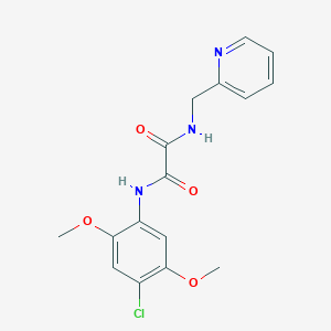 molecular formula C16H16ClN3O4 B5186592 N'-(4-chloro-2,5-dimethoxyphenyl)-N-(pyridin-2-ylmethyl)oxamide 