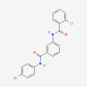 molecular formula C20H14BrClN2O2 B5186784 N-[3-[(4-bromophenyl)carbamoyl]phenyl]-2-chlorobenzamide 