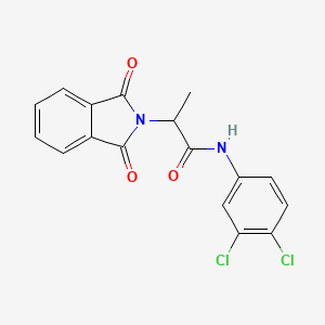 molecular formula C17H12Cl2N2O3 B5186814 N-(3,4-DICHLOROPHENYL)-2-(1,3-DIOXO-2,3-DIHYDRO-1H-ISOINDOL-2-YL)PROPANAMIDE 