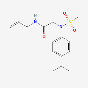 molecular formula C15H22N2O3S B5186864 2-(N-methylsulfonyl-4-propan-2-ylanilino)-N-prop-2-enylacetamide 