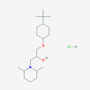 molecular formula C20H40ClNO2 B5186919 1-[(4-tert-butylcyclohexyl)oxy]-3-(2,6-dimethyl-1-piperidinyl)-2-propanol hydrochloride 