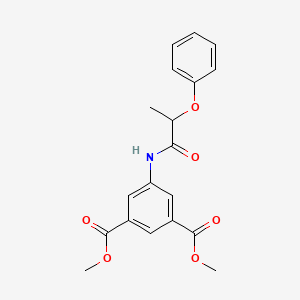 molecular formula C19H19NO6 B5186930 Dimethyl 5-[(2-phenoxypropanoyl)amino]benzene-1,3-dicarboxylate 