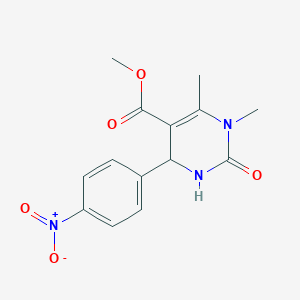 molecular formula C14H15N3O5 B5187033 Methyl 1,6-dimethyl-4-(4-nitrophenyl)-2-oxo-1,2,3,4-tetrahydropyrimidine-5-carboxylate 