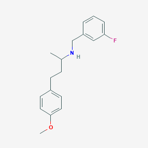molecular formula C18H22FNO B5187172 N-[(3-fluorophenyl)methyl]-4-(4-methoxyphenyl)butan-2-amine 