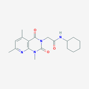 molecular formula C18H24N4O3 B5187284 N-CYCLOHEXYL-2-{1,5,7-TRIMETHYL-2,4-DIOXO-1H,2H,3H,4H-PYRIDO[2,3-D]PYRIMIDIN-3-YL}ACETAMIDE 