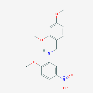molecular formula C16H18N2O5 B5187353 N-(2,4-DIMETHOXYBENZYL)-N-(2-METHOXY-5-NITROPHENYL)AMINE 