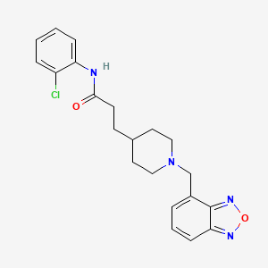 molecular formula C21H23ClN4O2 B5187431 3-[1-(2,1,3-benzoxadiazol-4-ylmethyl)piperidin-4-yl]-N-(2-chlorophenyl)propanamide 