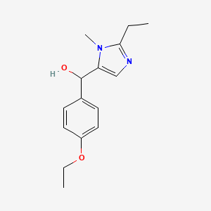 molecular formula C15H20N2O2 B5187546 (4-ETHOXYPHENYL)(2-ETHYL-3-METHYLIMIDAZOL-4-YL)METHANOL 