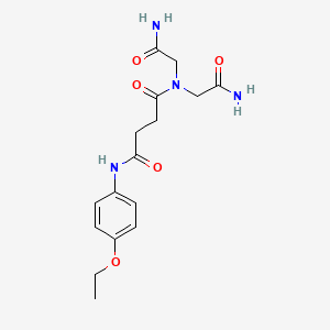 molecular formula C16H22N4O5 B5187658 N',N'-bis(2-amino-2-oxoethyl)-N-(4-ethoxyphenyl)butanediamide 