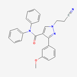 1-(2-cyanoethyl)-3-(3-methoxyphenyl)-N,N-diphenyl-1H-pyrazole-4-carboxamide