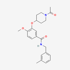 3-[(1-acetyl-4-piperidinyl)oxy]-4-methoxy-N-(3-methylbenzyl)benzamide