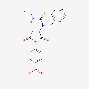 molecular formula C22H23N3O4S B5187746 Methyl 4-[3-[benzyl(ethylcarbamothioyl)amino]-2,5-dioxopyrrolidin-1-yl]benzoate 