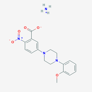 molecular formula C18H22N4O5 B5187853 azanium;5-[4-(2-methoxyphenyl)piperazin-1-yl]-2-nitrobenzoate 