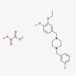 molecular formula C23H29FN2O6 B5187865 1-[(3-Ethoxy-4-methoxyphenyl)methyl]-4-[(3-fluorophenyl)methyl]piperazine;oxalic acid 