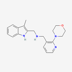 molecular formula C20H24N4O B5188030 N-[(3-methyl-1H-indol-2-yl)methyl]-1-(2-morpholin-4-ylpyridin-3-yl)methanamine 