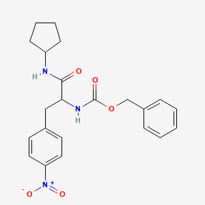 molecular formula C22H25N3O5 B5188035 benzyl N-[1-(cyclopentylamino)-3-(4-nitrophenyl)-1-oxopropan-2-yl]carbamate 