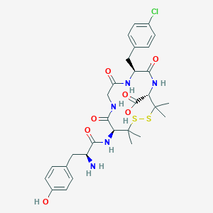 molecular formula C30H38ClN5O7S2 B051883 Enkephalin, pen(2,5)-4-chloro-phe(4)- CAS No. 122507-47-5
