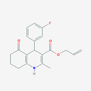 molecular formula C20H20FNO3 B5188413 Prop-2-en-1-yl 4-(3-fluorophenyl)-2-methyl-5-oxo-1,4,5,6,7,8-hexahydroquinoline-3-carboxylate 