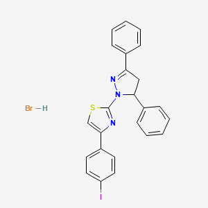 molecular formula C24H19BrIN3S B5188435 2-(3,5-Diphenyl-3,4-dihydropyrazol-2-yl)-4-(4-iodophenyl)-1,3-thiazole;hydrobromide 