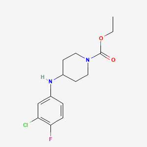 molecular formula C14H18ClFN2O2 B5188535 Ethyl 4-(3-chloro-4-fluoroanilino)piperidine-1-carboxylate 