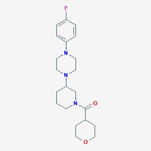 molecular formula C21H30FN3O2 B5188630 [3-[4-(4-Fluorophenyl)piperazin-1-yl]piperidin-1-yl]-(oxan-4-yl)methanone 