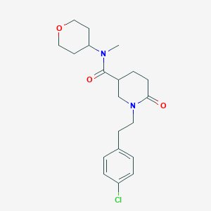 molecular formula C20H27ClN2O3 B5188712 1-[2-(4-chlorophenyl)ethyl]-N-methyl-N-(oxan-4-yl)-6-oxopiperidine-3-carboxamide 