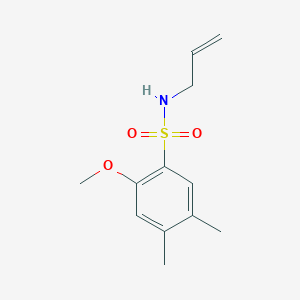 molecular formula C12H17NO3S B5188723 2-methoxy-4,5-dimethyl-N-(prop-2-en-1-yl)benzenesulfonamide 
