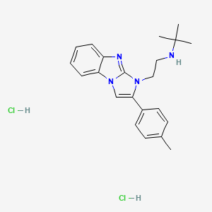 molecular formula C22H28Cl2N4 B5188911 tert-butyl{2-[2-(4-methylphenyl)-1H-imidazo[1,2-a]benzimidazol-1-yl]ethyl}amine dihydrochloride 